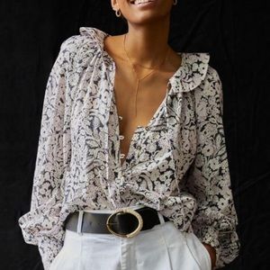 Anthropologie Floral Top